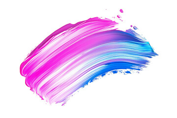 Fototapete - Abstract neon paint stroke, bright luminescent effect ,Isolated on transparent background
