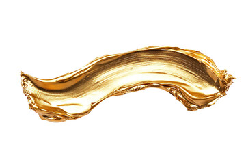 Aufkleber - Abstract metallic paint stroke, glossy finish ,Isolated on transparent background