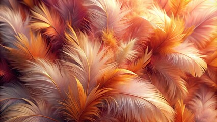 Wall Mural - elegant fluffy feathers background