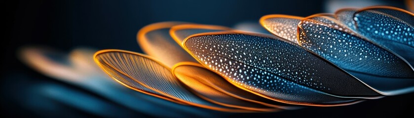 Poster - Abstract, colorful, and textured, this close-up showcases a unique and interesting pattern of blue and orange tones.