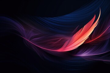 Wall Mural - Feathers dark background backgrounds technology abstract.