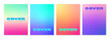 © Olga - Set of 4 modern cover templates with gradient backgrounds of trendy colors. For brochures, catalogs, flyers, branding, business cards, social media and other projects. Just add your text.