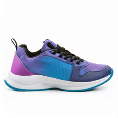 A colorful athletic shoe designed for comfort and performance in sports activities.