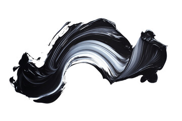 Poster - Abstract calligraphy paint stroke, fluid and graceful ,Isolated on transparent background