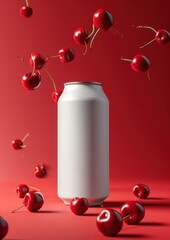 Poster - Beer can  cherry bottle plant.