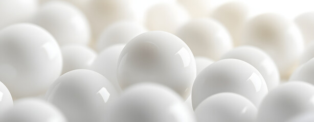 Poster - White Balls Background