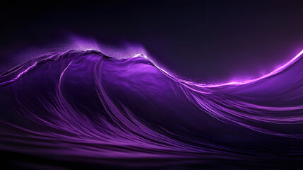 Poster - Purple Waves on Dark