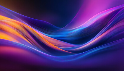 Sticker - Neon Waves Background