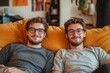 © Lotus Frames - Freelance colleagues sharing a casual moment on the sofa, Generative AI