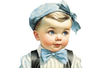 Canvas Print - Baby doll toy representation.