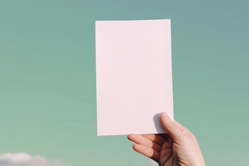 Poster - Paper holding text hand.