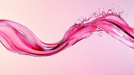 Wall Mural -   A pink wave on a pink background with a light pink backdrop