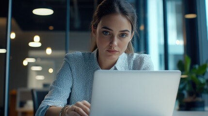 Wall Mural - Professional Woman Working in Modern Office