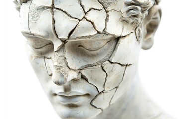 Poster - A detailed view of a male sculpture, suitable for artistic or educational use