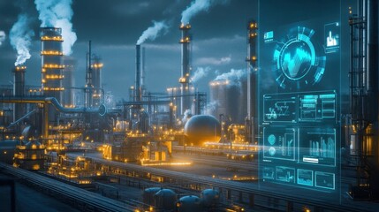 The Future of Industrial Innovation: A Futuristic Refinery Landscape