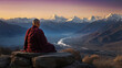 © borispain69 - Buddhist monk sitting in the lotus position