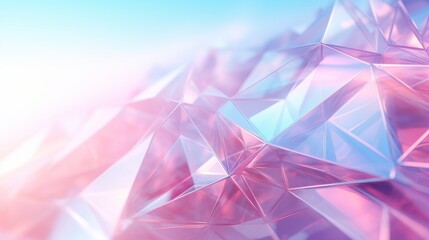 Poster - Abstract composition of geometric shapes in soft pastel colors creating a serene visual experience