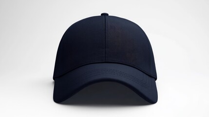 Wall Mural - A single baseball cap sitting on a white surface