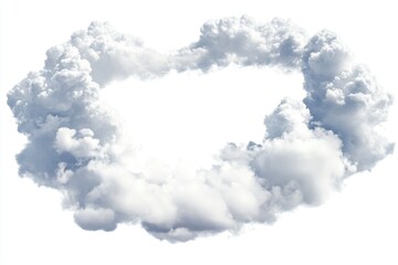 Poster - A heart-shaped cloud in the shape of a circle, perfect for Valentine's Day or romantic themed designs