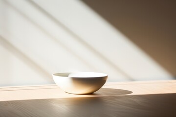 Canvas Print - Simple white bowl  cup mug simplicity.