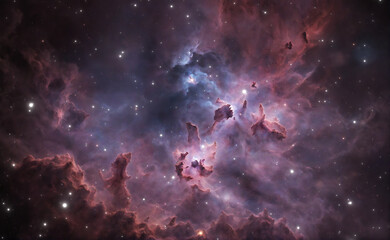 Wall Mural - space nebula. giant interstellar cloud and stars scattered across the universe
