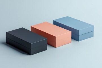 Aufkleber - A group of three boxes placed side by side