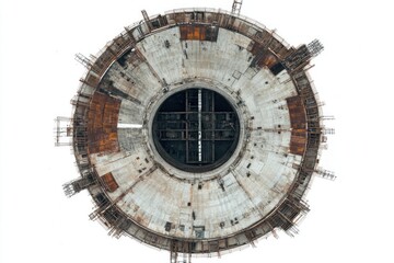 Poster - A circular building with a window at its center