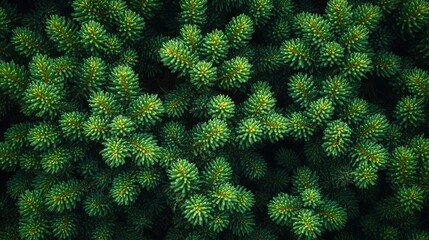 Sticker - Evergreen Fir Tree Branches Texture Background