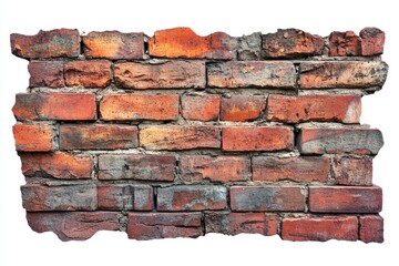 Poster - A worn-out brick wall with a hole in the middle, suitable for architectural or urban scenes