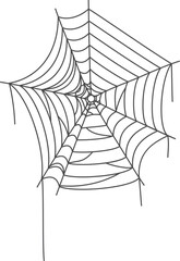 Wall Mural - cobweb element. creepy spider net line icon