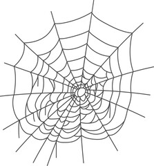 Wall Mural - distressed spider net element. grunge spiderweb hanging