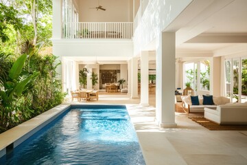 Poster - Indoor pool in a modern living room