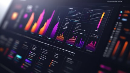 Poster - A modern data visualization dashboard displaying various graphs and metrics.