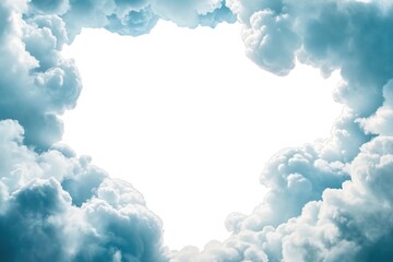 Wall Mural - Clouds forming a heart shape in the sky