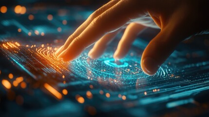 Aufkleber - A close-up of a person's hand typing on a computer keyboard