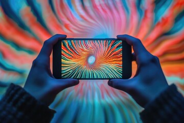 Poster - A person capturing a moment with their smartphone