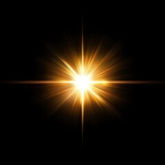 Poster - Radiant golden starburst light