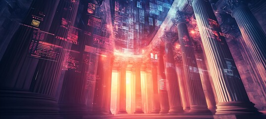 Poster - a holographic time-lapse of a city growing and evolving over decades