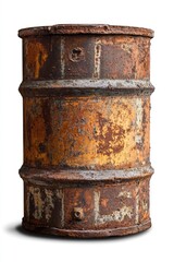 Poster - A vintage barrel placed on a clean white surface