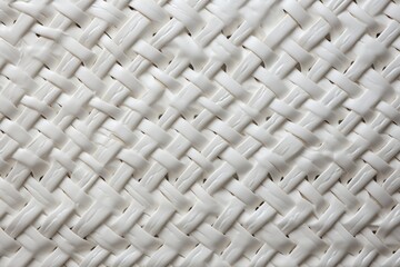 Sticker - White rattan texture woven backgrounds repetition.