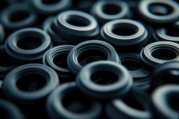 Poster - Close-up of multiple metal rings