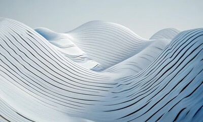 Poster - Abstract 3D rendering of flowing white lines evoking motion.