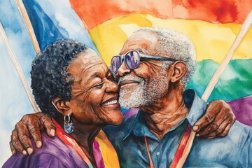 Poster - Couple hugging each other, conveying love and affection