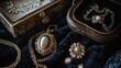 © PICK YOUR POV - A collection of vintage jewelry displayed elegantly on a dark surface.