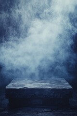 Poster - A simple stone bench sits atop a stone floor, perfect for a quiet moment or a decorative accent
