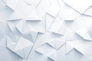 Poster - A collection of white origami paper squares stuck to a wall, perfect for creative or artistic backgrounds