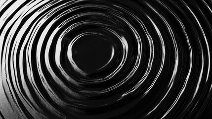 Poster - A close-up photograph of a circular object in shades of gray