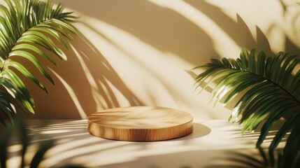 Poster - A simple wooden board sitting on a table, ideal for decorative or functional use