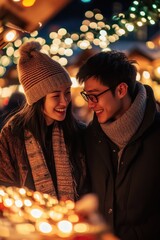 Poster - A pair of people standing side by side in a relaxed pose