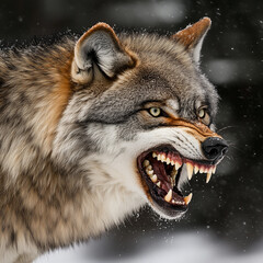  gray wolf portrait